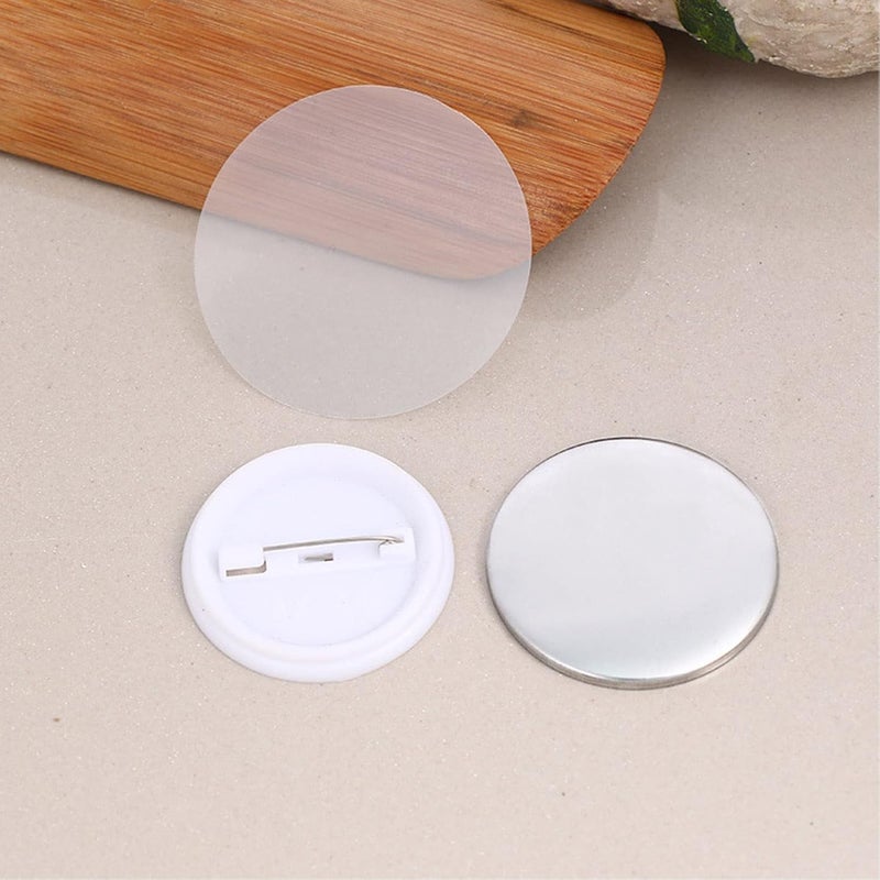 Zerodis 100Pcs Badge Film Transparent Badge Protective Film PVC Pattern Protection Translucent Badge Inserts Refrigerator Anti Scratch Sticker Can Cover Hand Made Crafting Materials (37MM) - Image 5